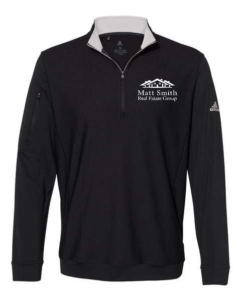 Adidas - Performance Textured Quarter-Zip Pullover